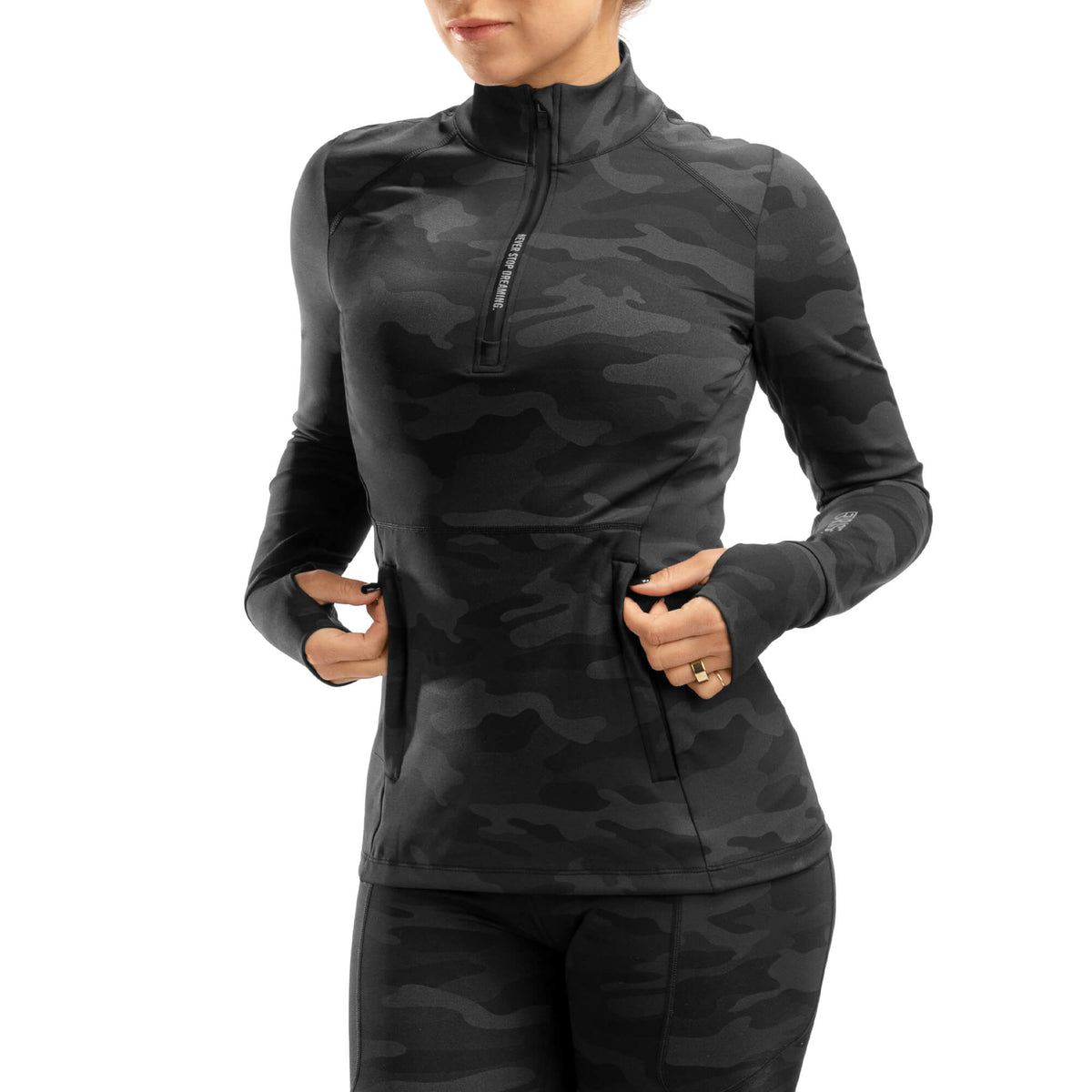 Absolute 1/4 Zip - Camo Noir