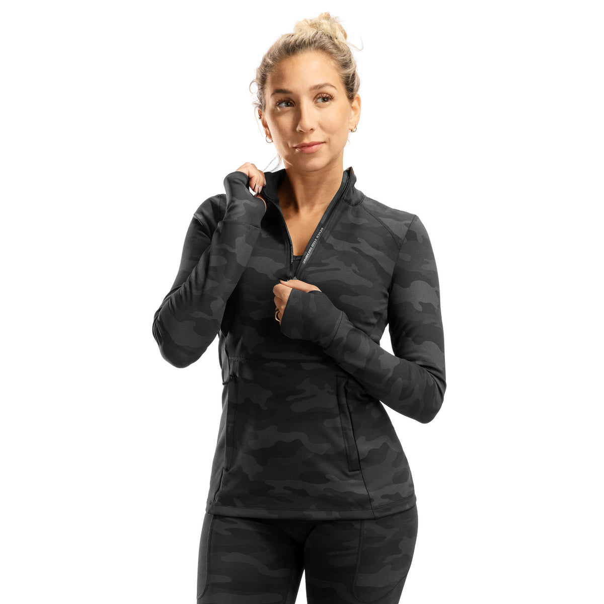 Absolute 1/4 Zip - Camo Noir