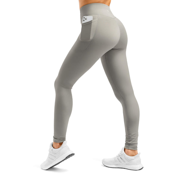 Grey workout tights sales
