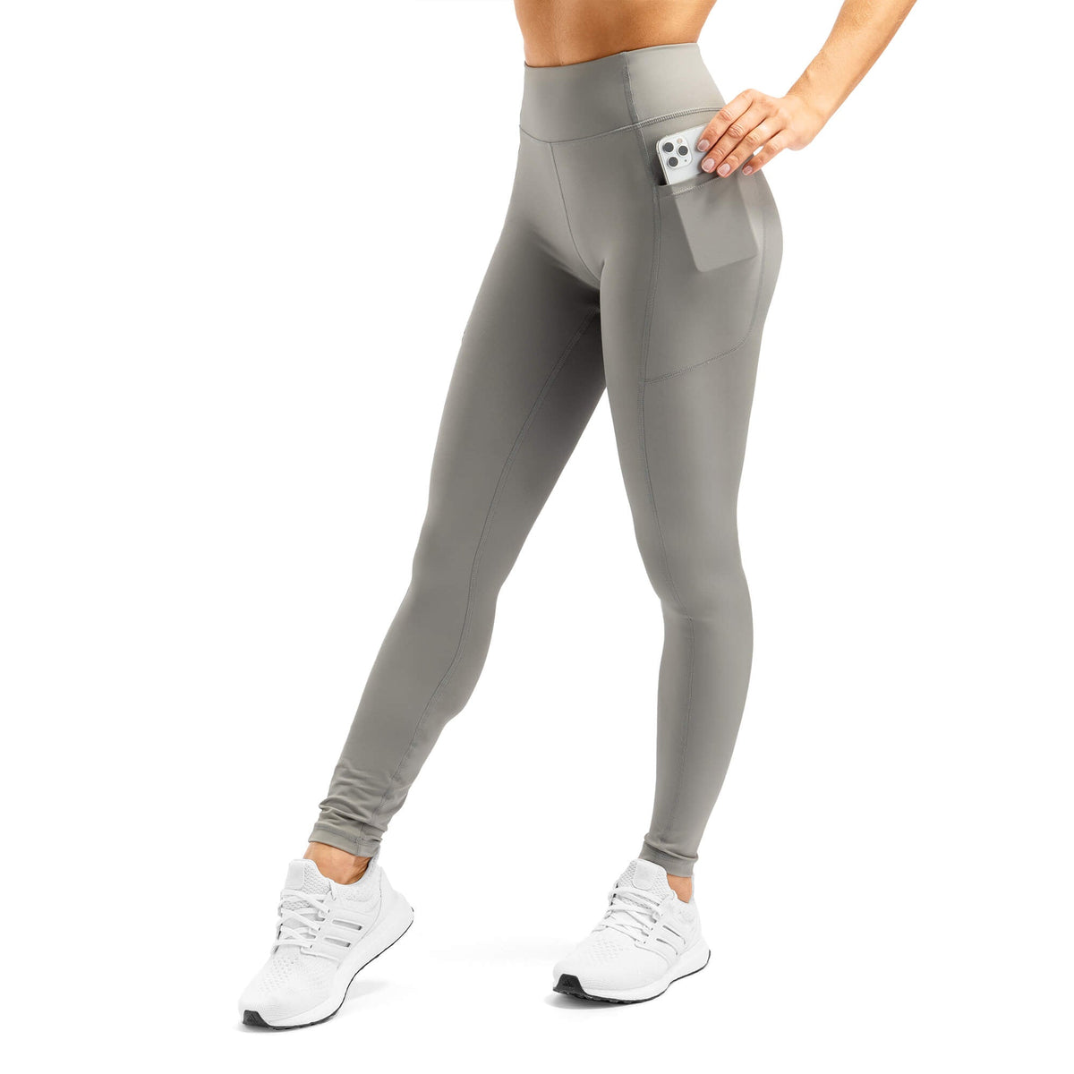 Arsenal High-Waisted Pockets Leggings - Grey - Rise Canada