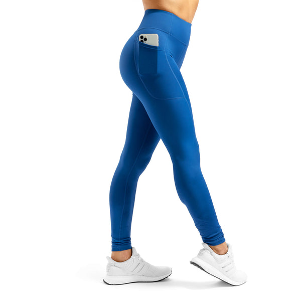 Arsenal High-Waisted Pockets Leggings - Royal Blue