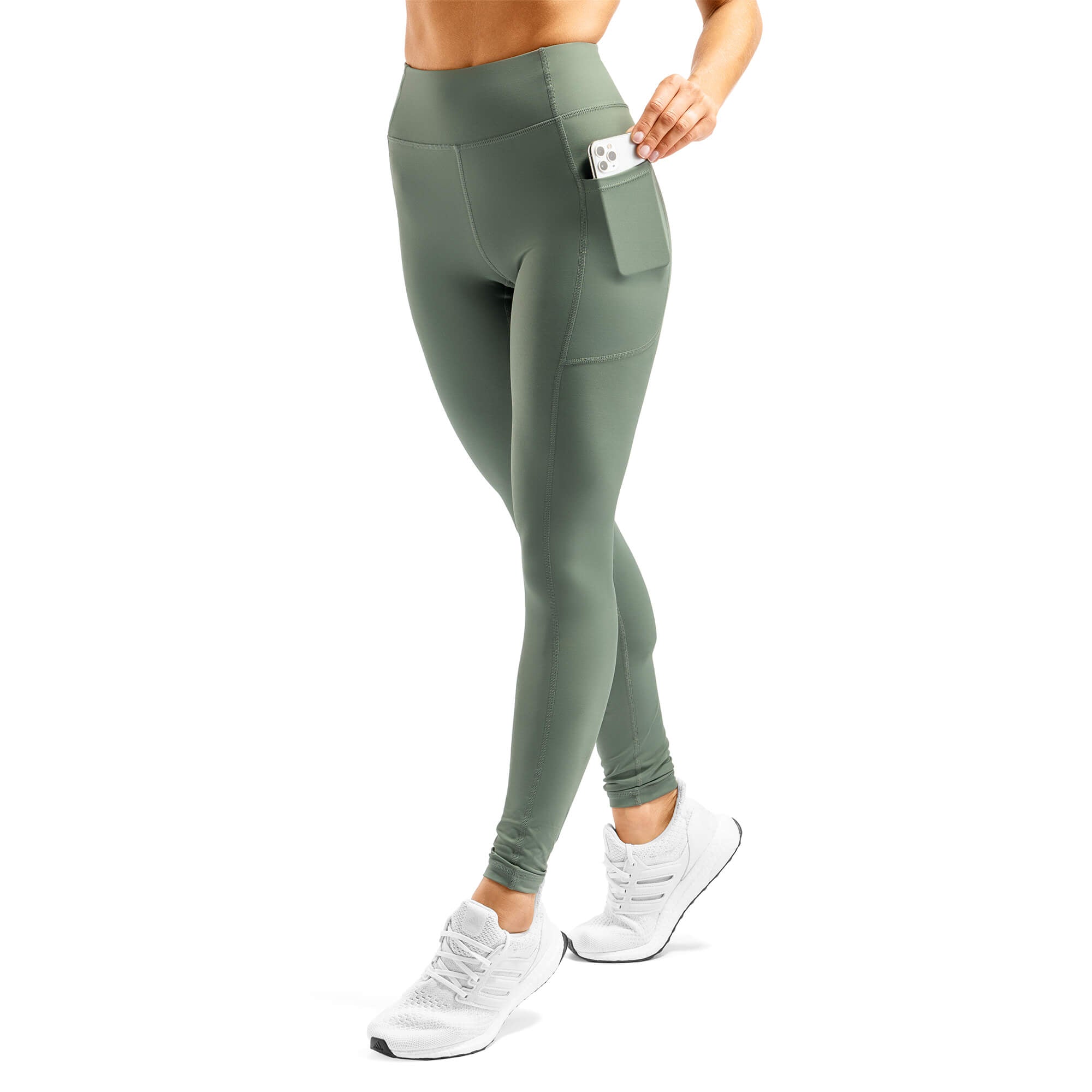 Arsenal High-Waisted Pockets Leggings - Sage