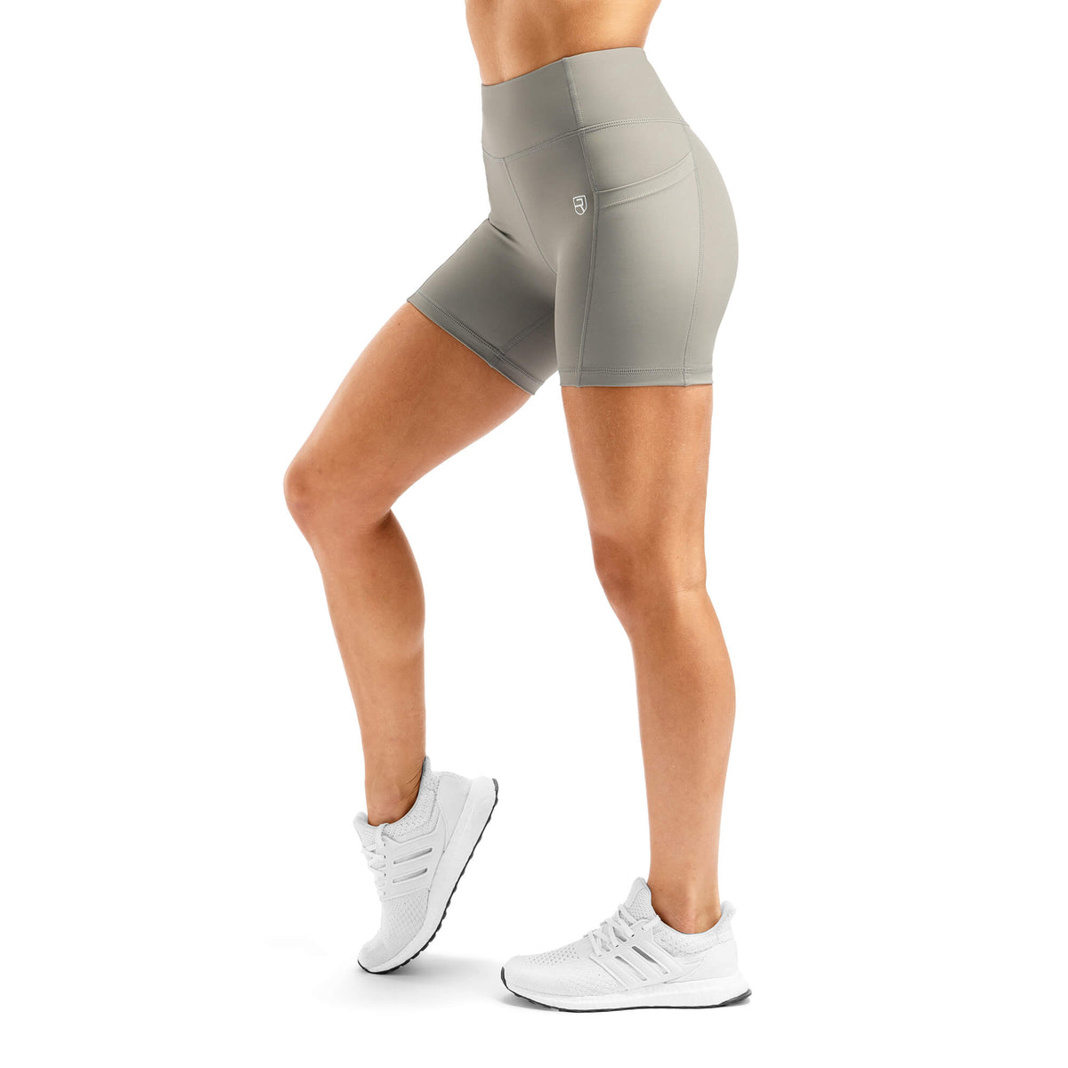 Arsenal High Waisted Pockets Shorts Grey Rise Canada