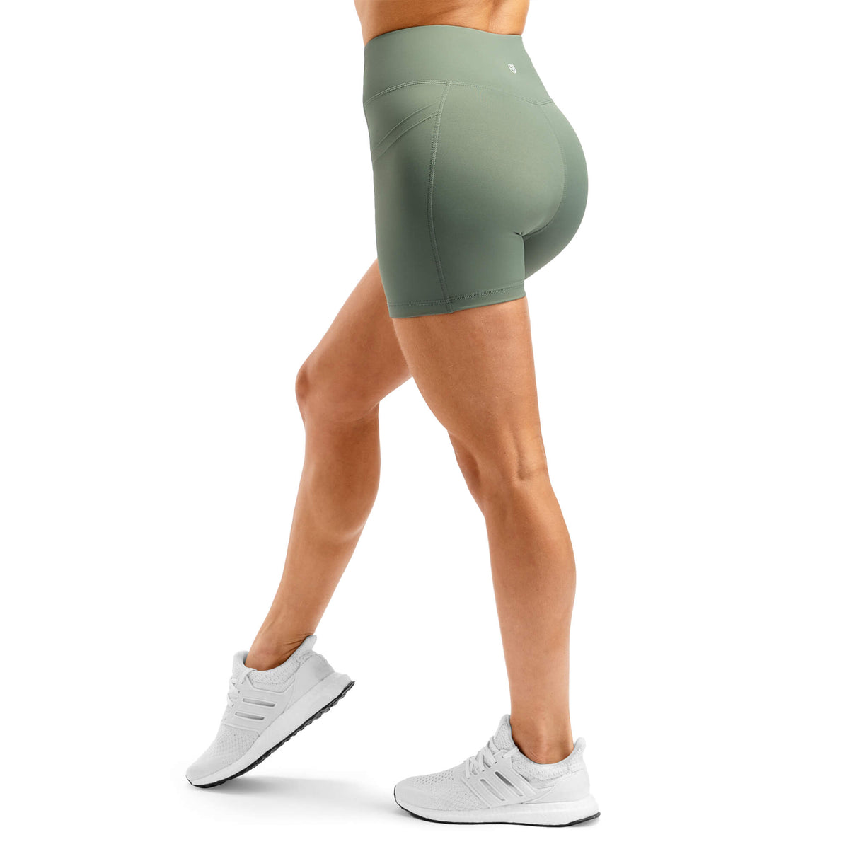 Arsenal High-Waisted Pockets Shorts - Sage