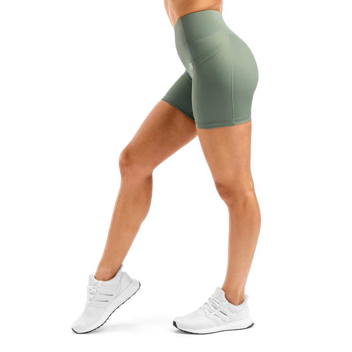 Arsenal High-Waisted Pockets Shorts - Sage