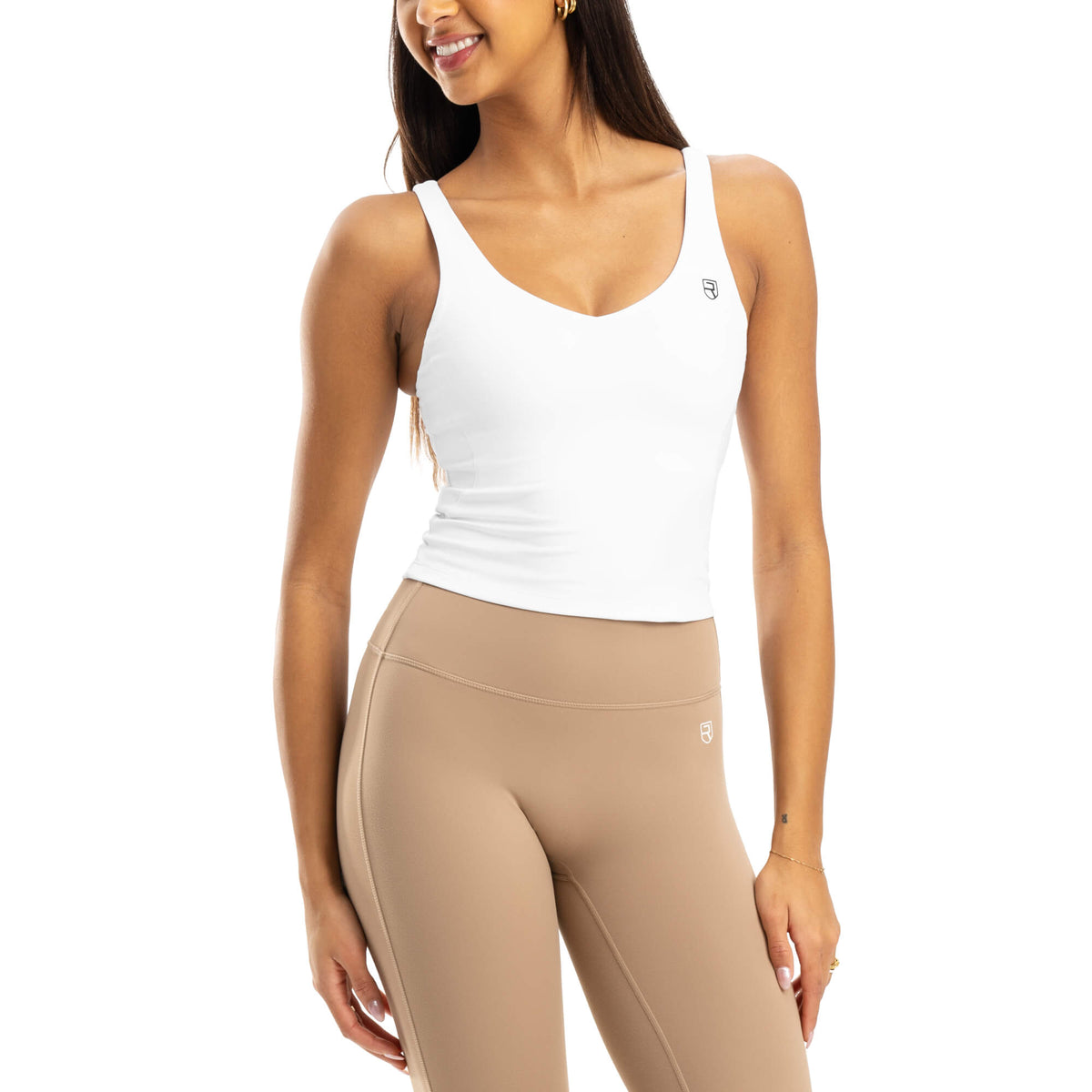 Feels Padded Tank Top - White