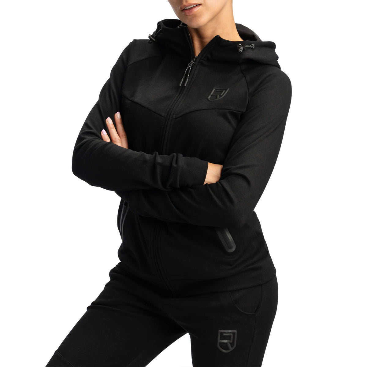 Sweat à capuche Peak pour femme - Noir