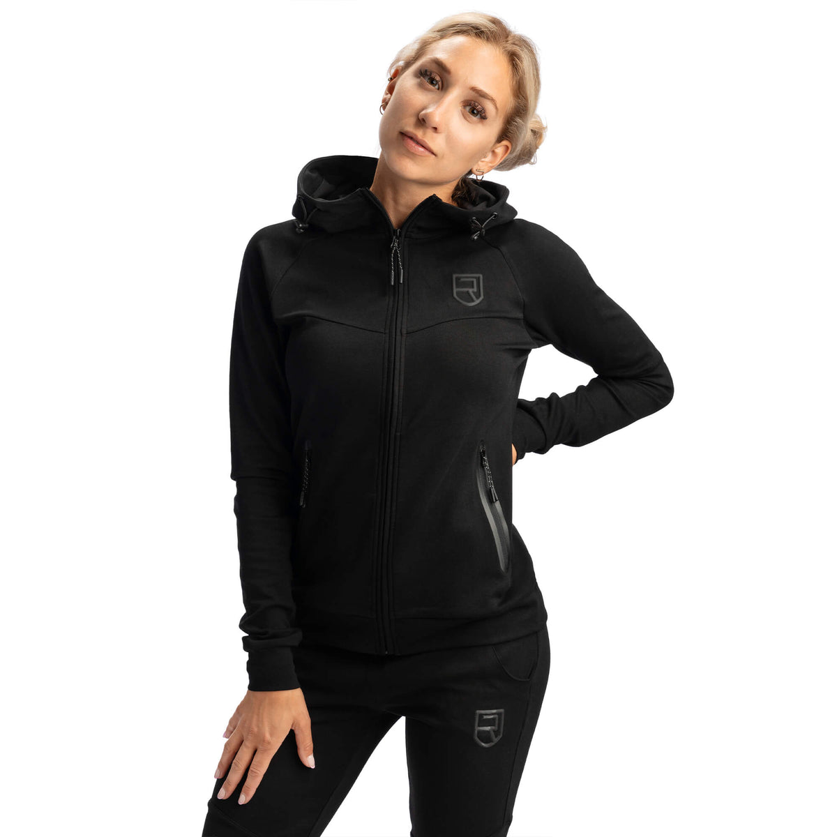 Sweat à capuche Peak pour femme - Noir