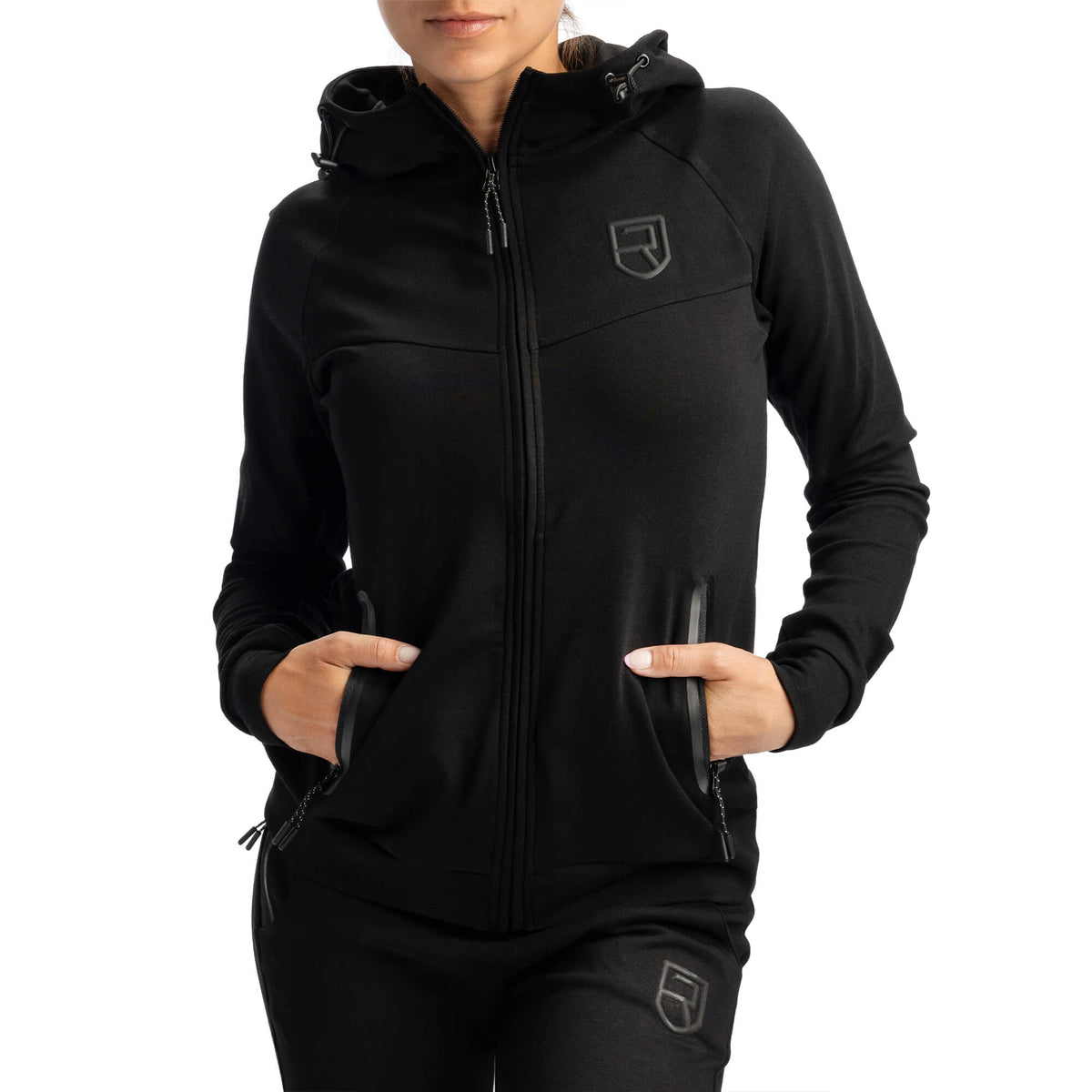 Sweat à capuche Peak pour femme - Noir