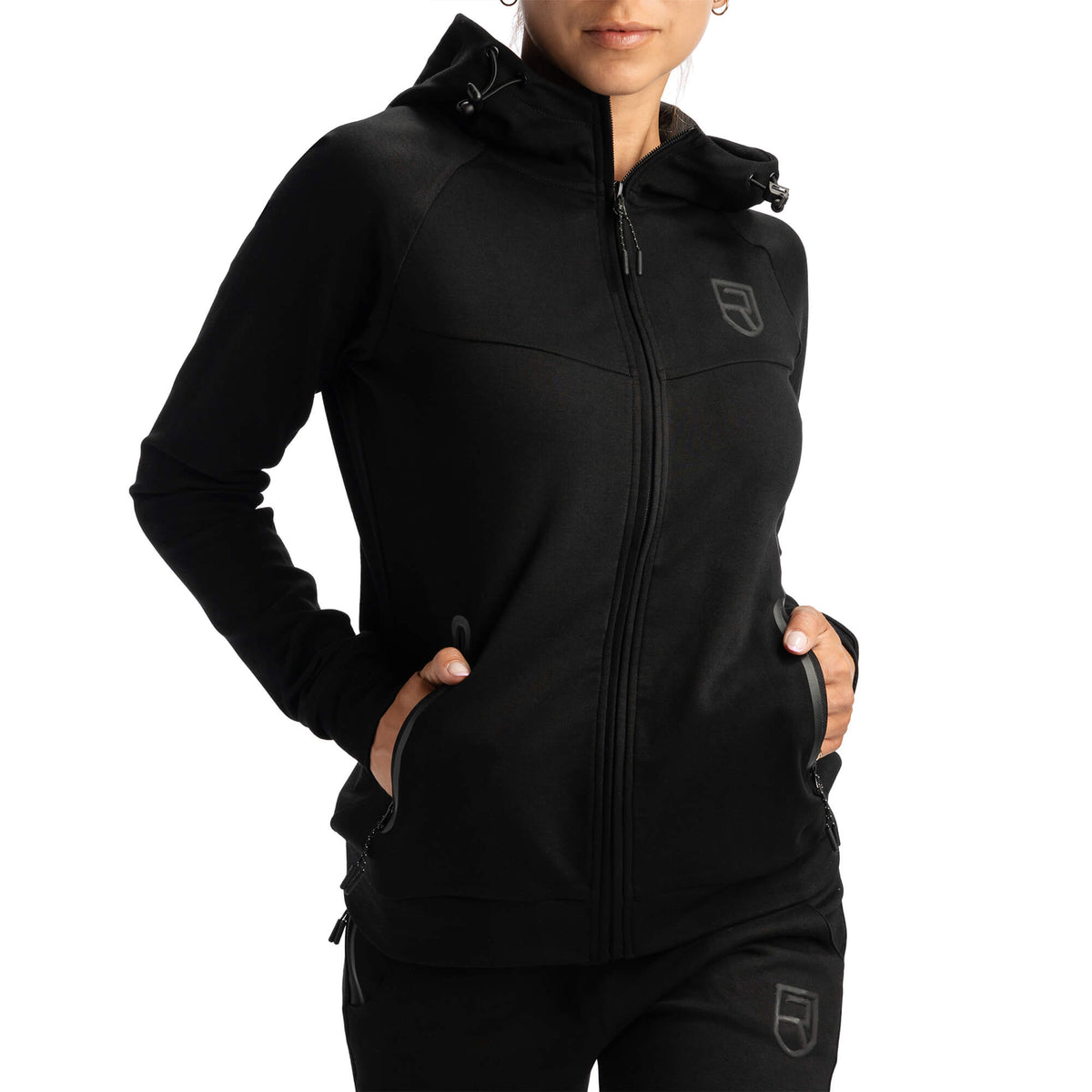 Sweat à capuche Peak pour femme - Noir