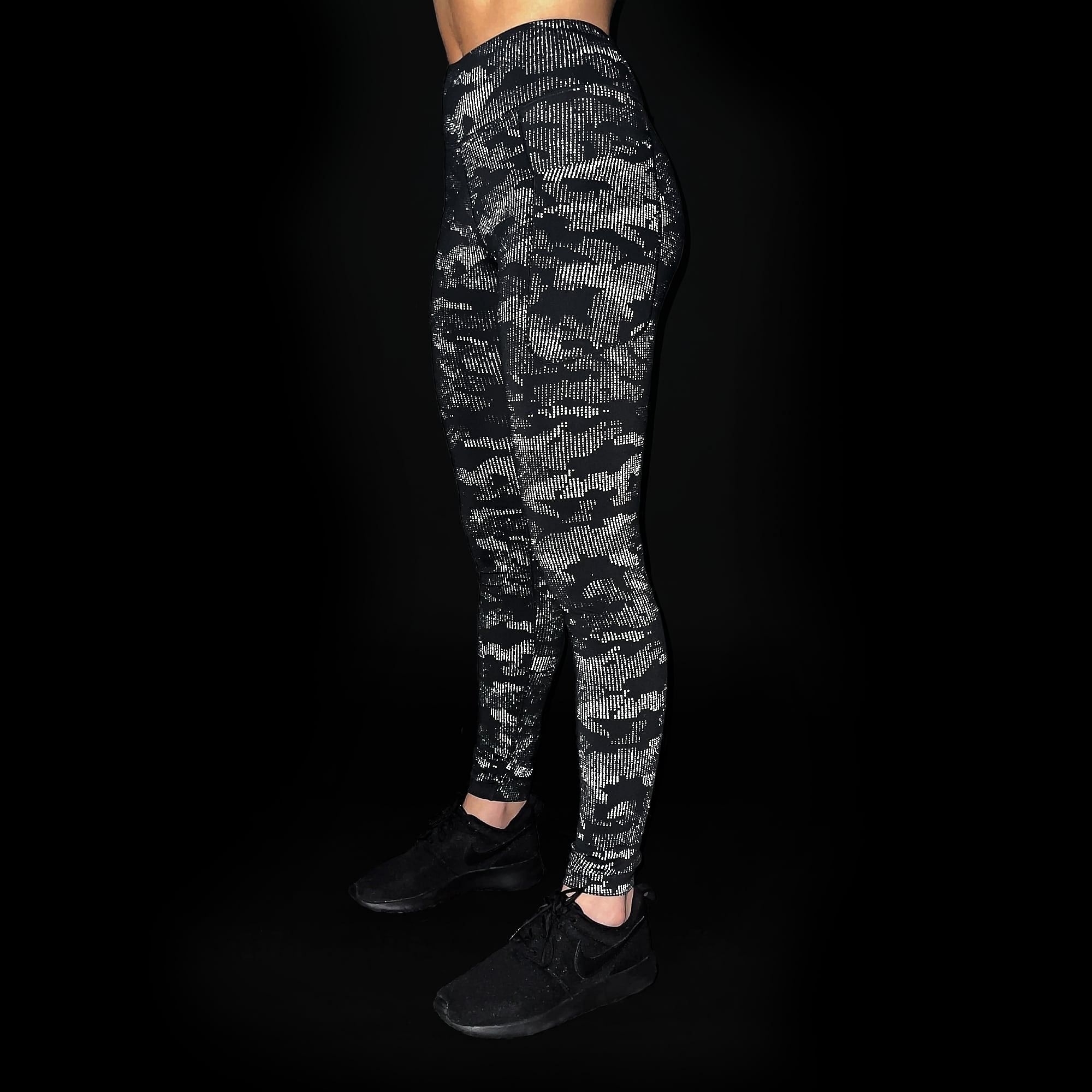 Absolute High-Waisted Pockets Leggings - Reflective Black Camo