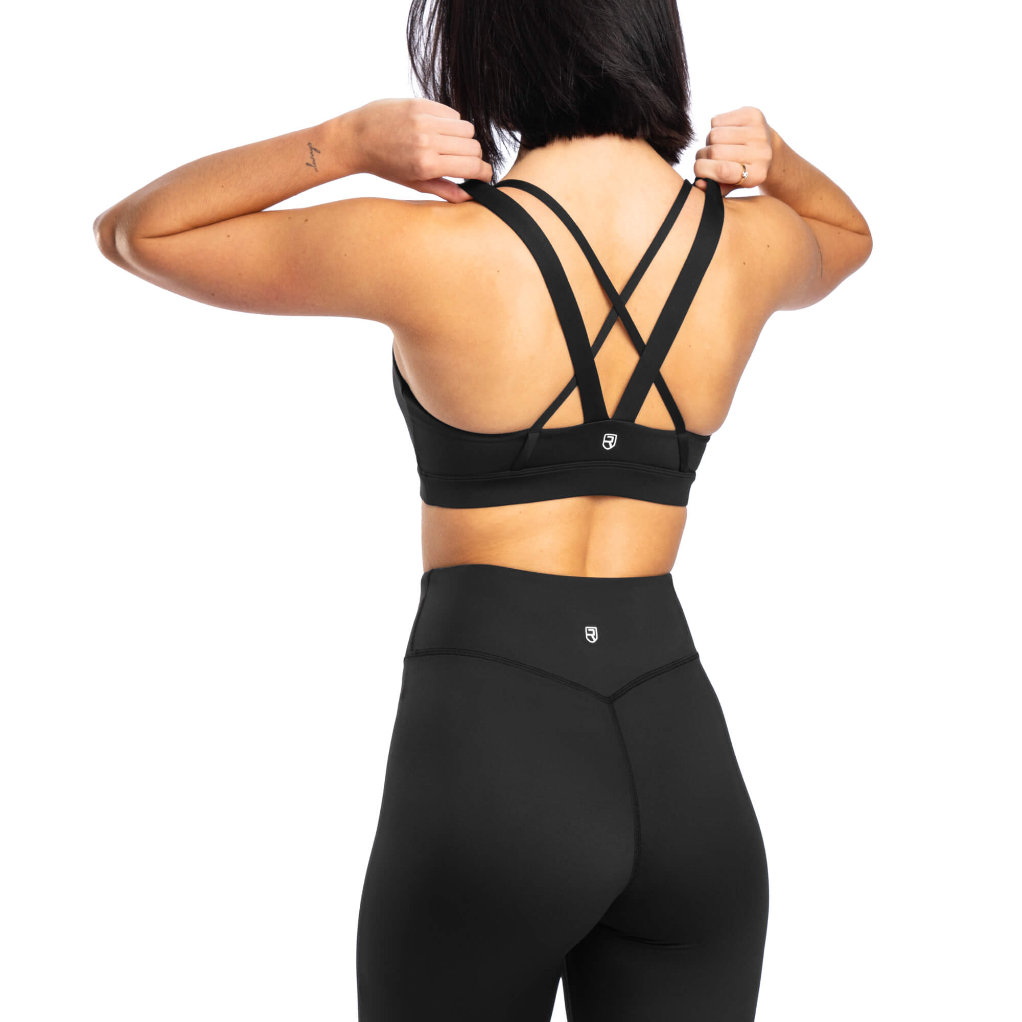Soutien-gorge de sport à fermeture éclair Radiance - Noir
