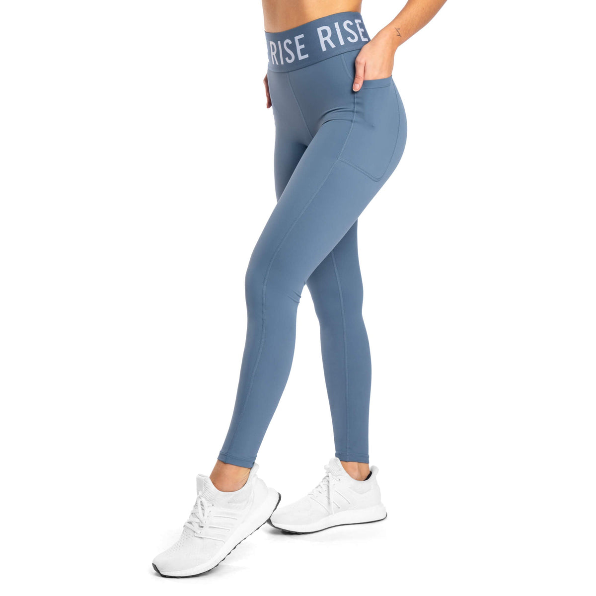 Legging taille haute avec poches Spirit - Bleu orage