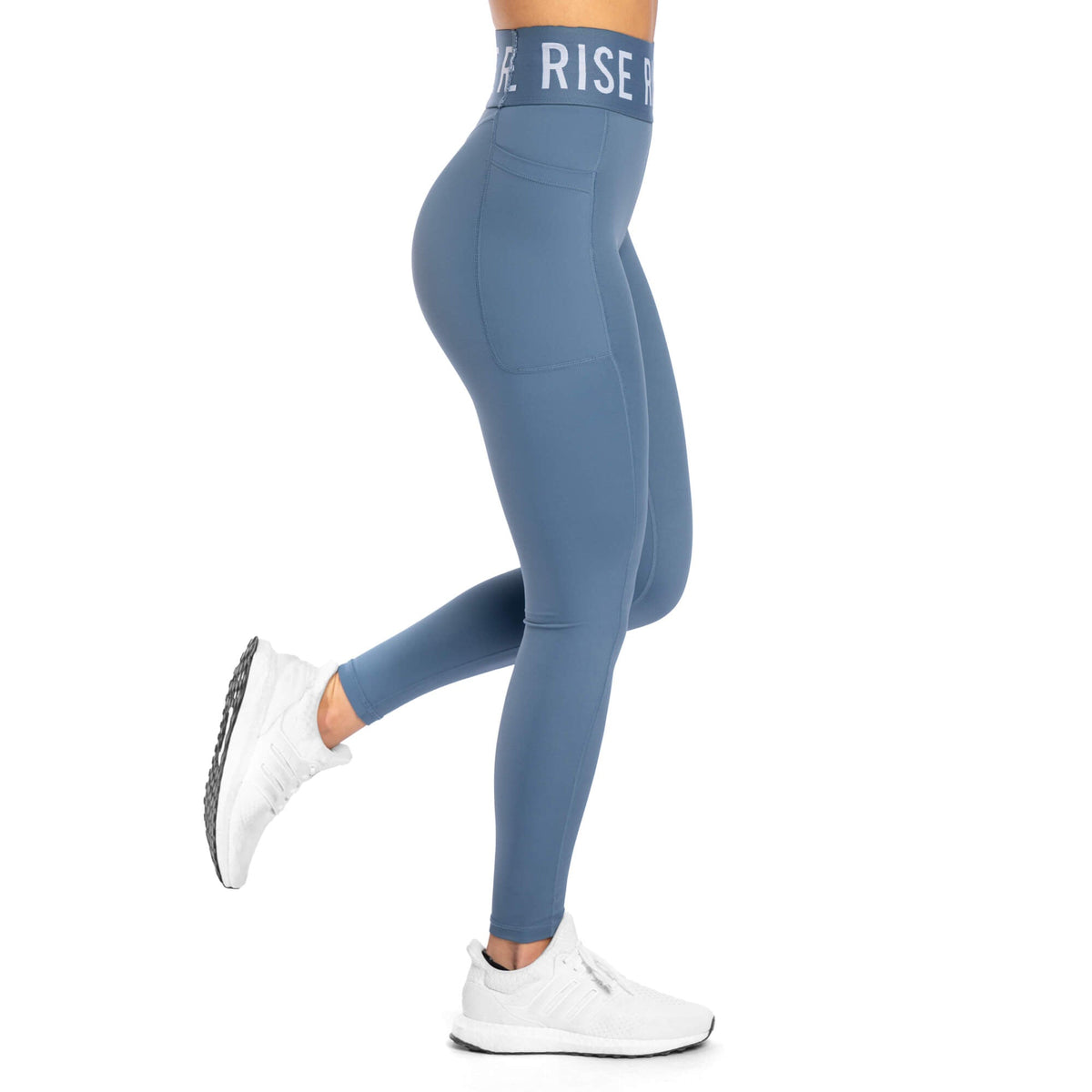 Legging taille haute avec poches Spirit - Bleu orage