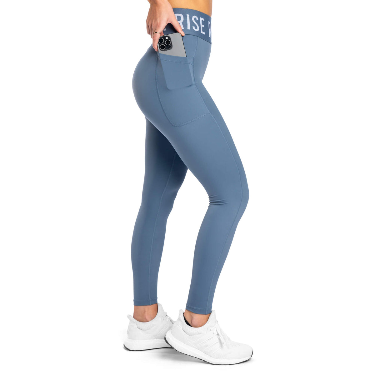 Legging taille haute avec poches Spirit - Bleu orage